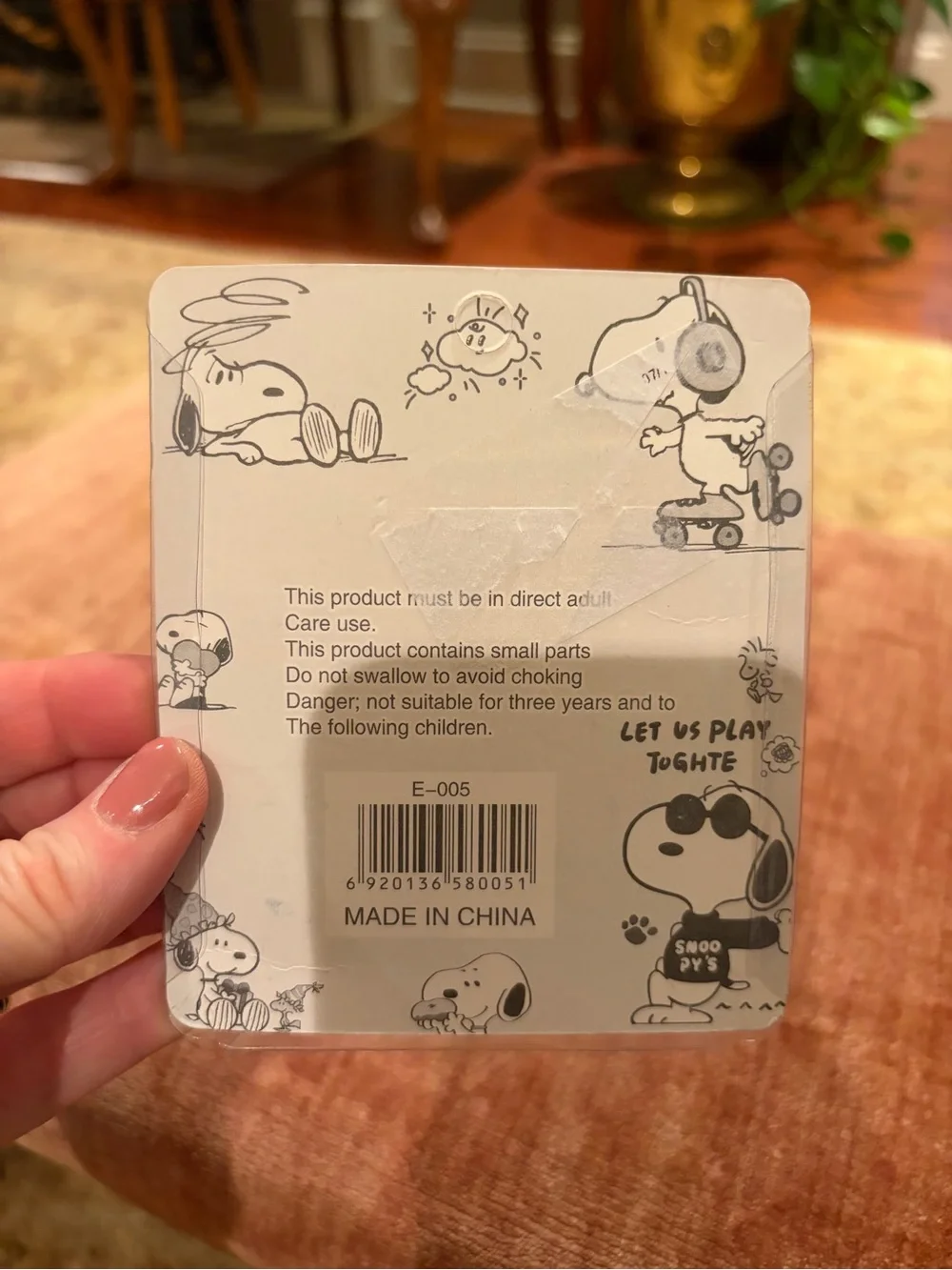 Peanuts Snoopy Kids Wallet and Keychain Set in Light Blue